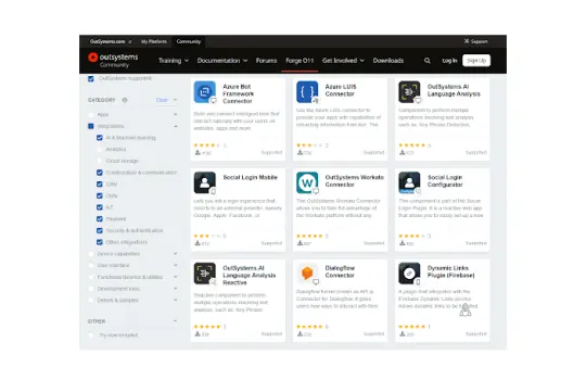 forge components available for integration