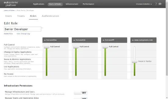 senior developer permissions example